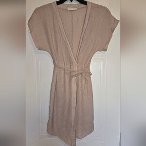 Elle Taupe Wrap Dress